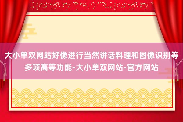 大小单双网站好像进行当然讲话料理和图像识别等多项高等功能-大